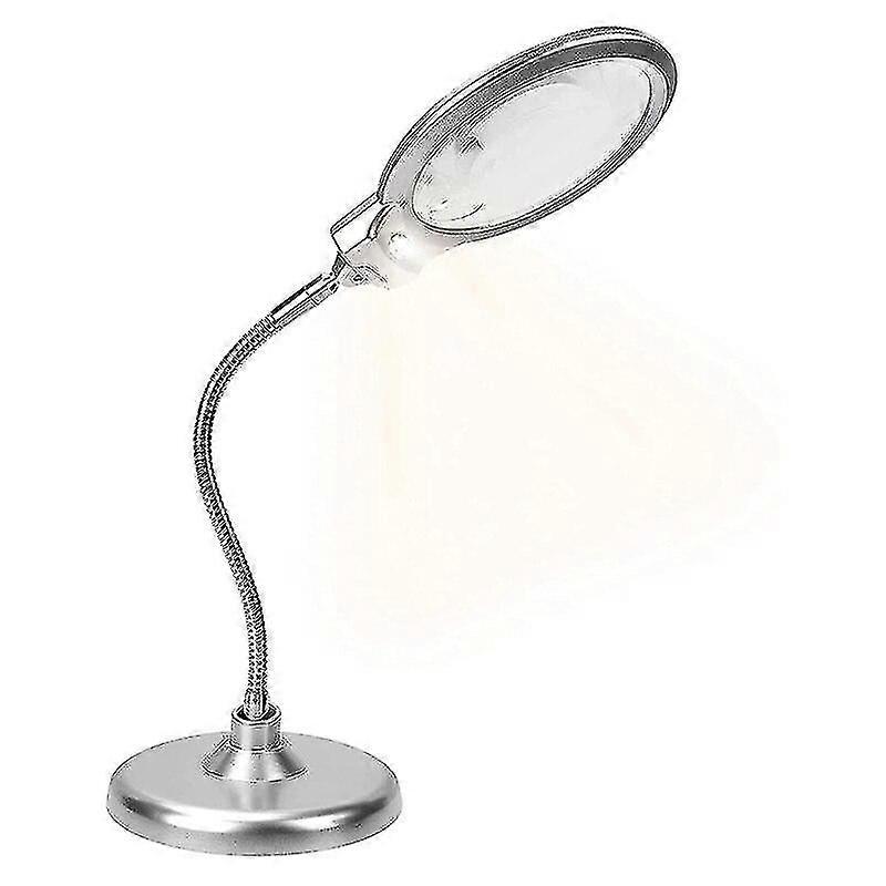 2x 5x Desktop Magnifying Glasses With Light And Stand Hands Free Led Lamp|magnifiers