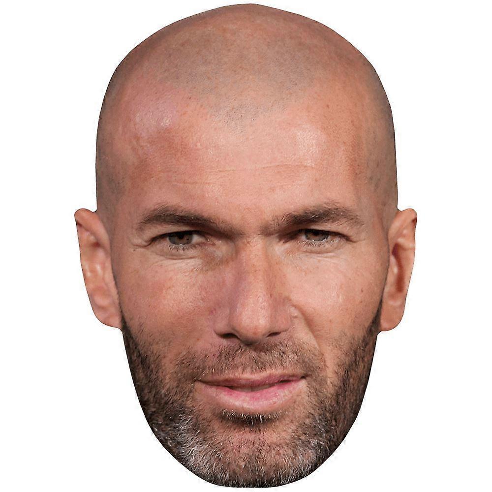 Zinedine Zidane (Beard) Celebrity Mask, Flat Card Face