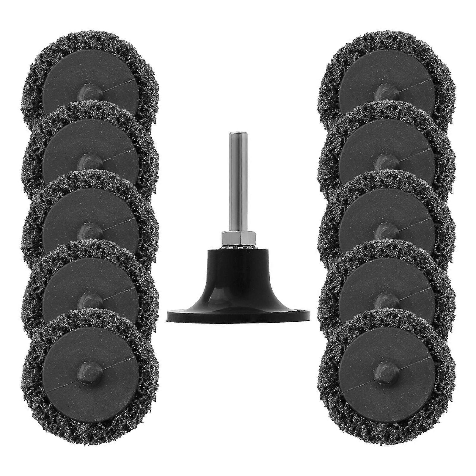 11Pcs Polishing Pads Compact Low Noise Rubber Rod Professional 2inch Buffing Pad Set for Metal Materials JIKAIX