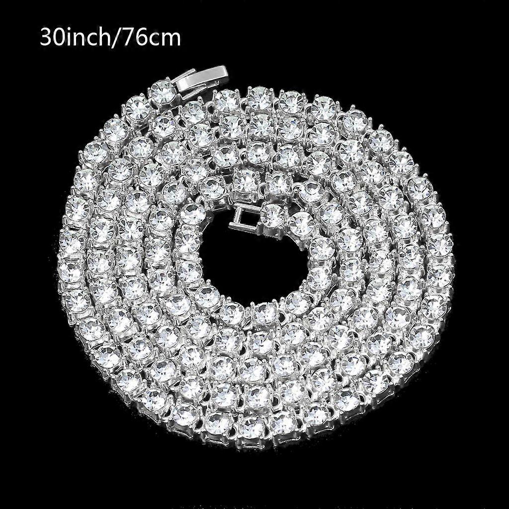 Cool Simple Alloy Multilayer Tennis Chain Necklace for w/ for Rhinestone Inlaid