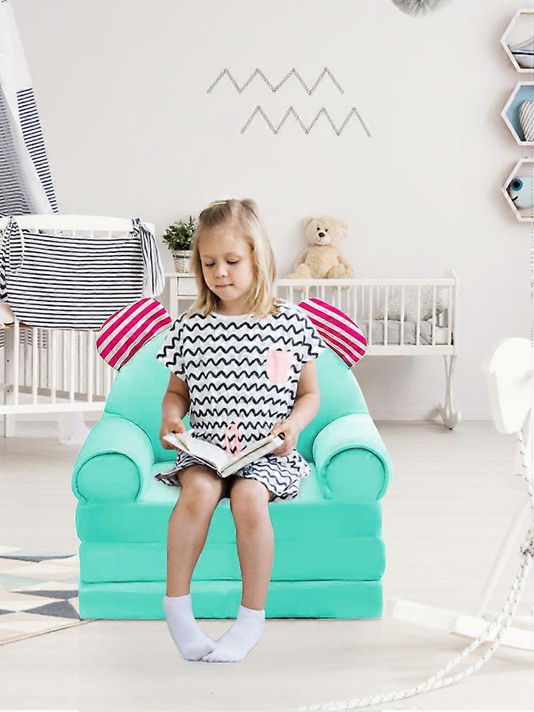 Plush dobrável crianças sofá capa encosto poltrona 2 em 1 crianças sofá capaCute