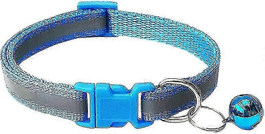 2 Pack Reflective Cat Collars with Bell and Footprint, Adjustable for Base Cat