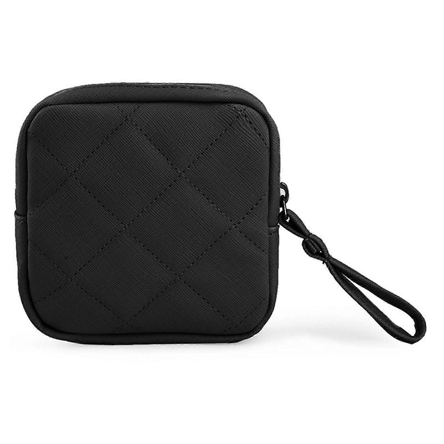Sanitary Napkin Storage Bag Smooth Zipper with Handle Built-in Compartment Small Item Organizer