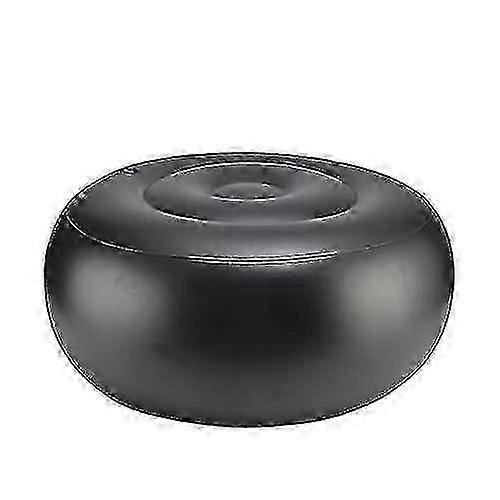 Inflatable Cushion, Pvc Inflatable Liner, Filler Of Round Unstuffed Pouf Ottoman Cover Fillings, Black