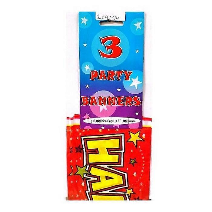 Bannière d’anniversaire 3e étoiles (paquet de 3)
