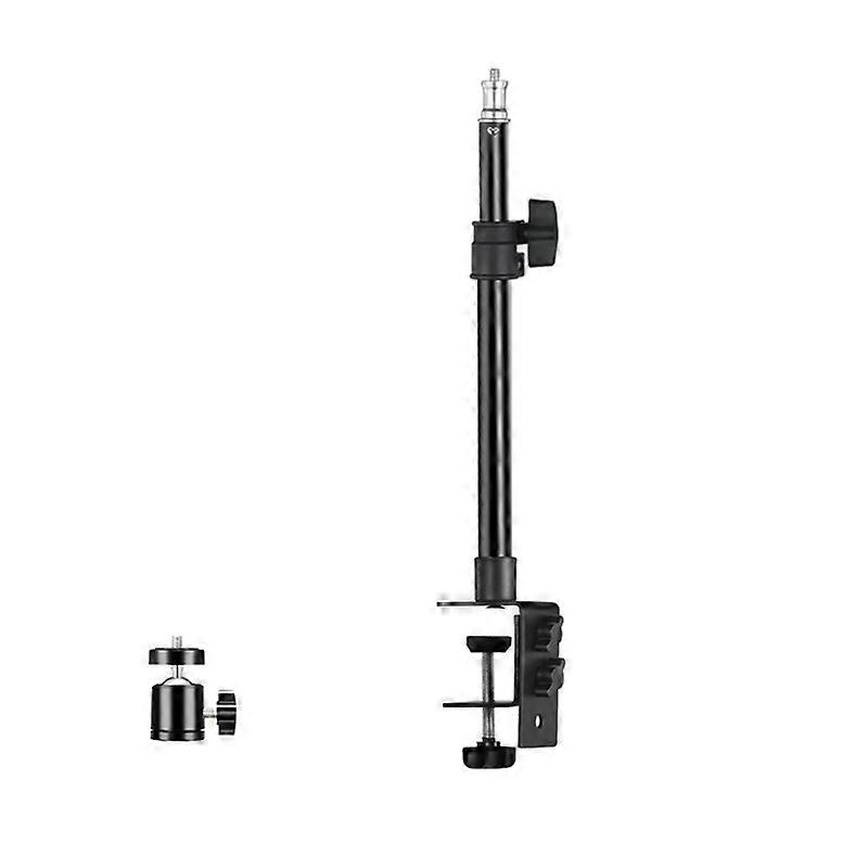 C Tripod Clamp Desk Mount Light Stand with 1/4In Ball Table Fixture Adjustable Camera Tabletop Brac