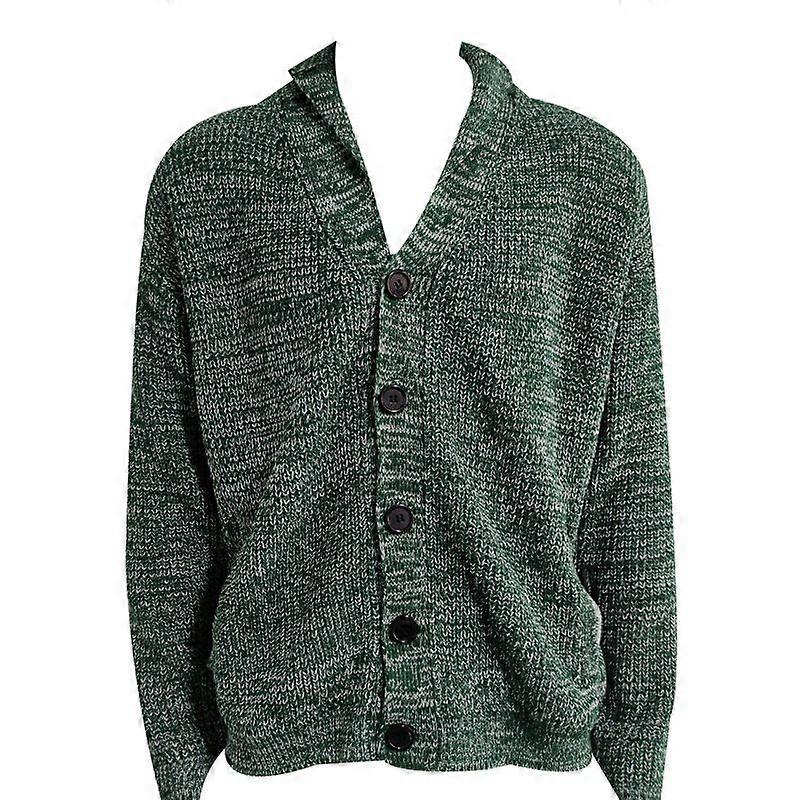 Spring men's cardigan solid color long sleeve knit sweater coat