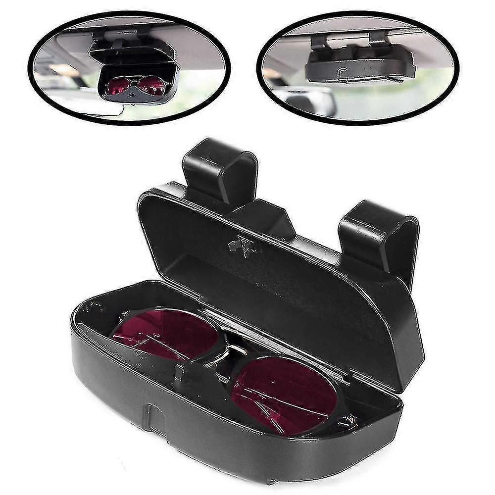 Car Sun Visor Sunglasses Case Holder, Eye Glasses Organizer Box With