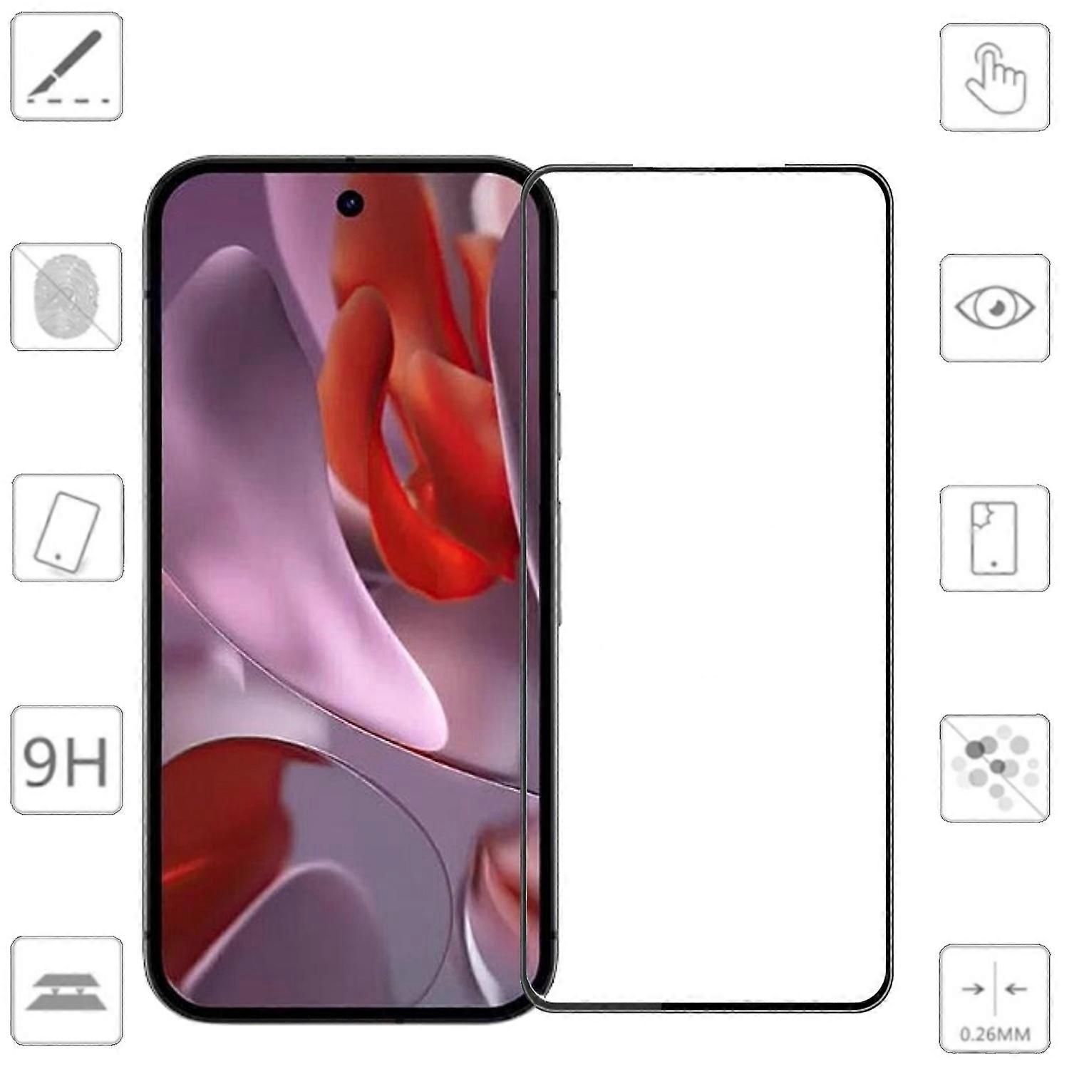 适用于 Google Pixel 9a 1x 3D Premium Display H9 0.3mm 钢化玻璃保护膜