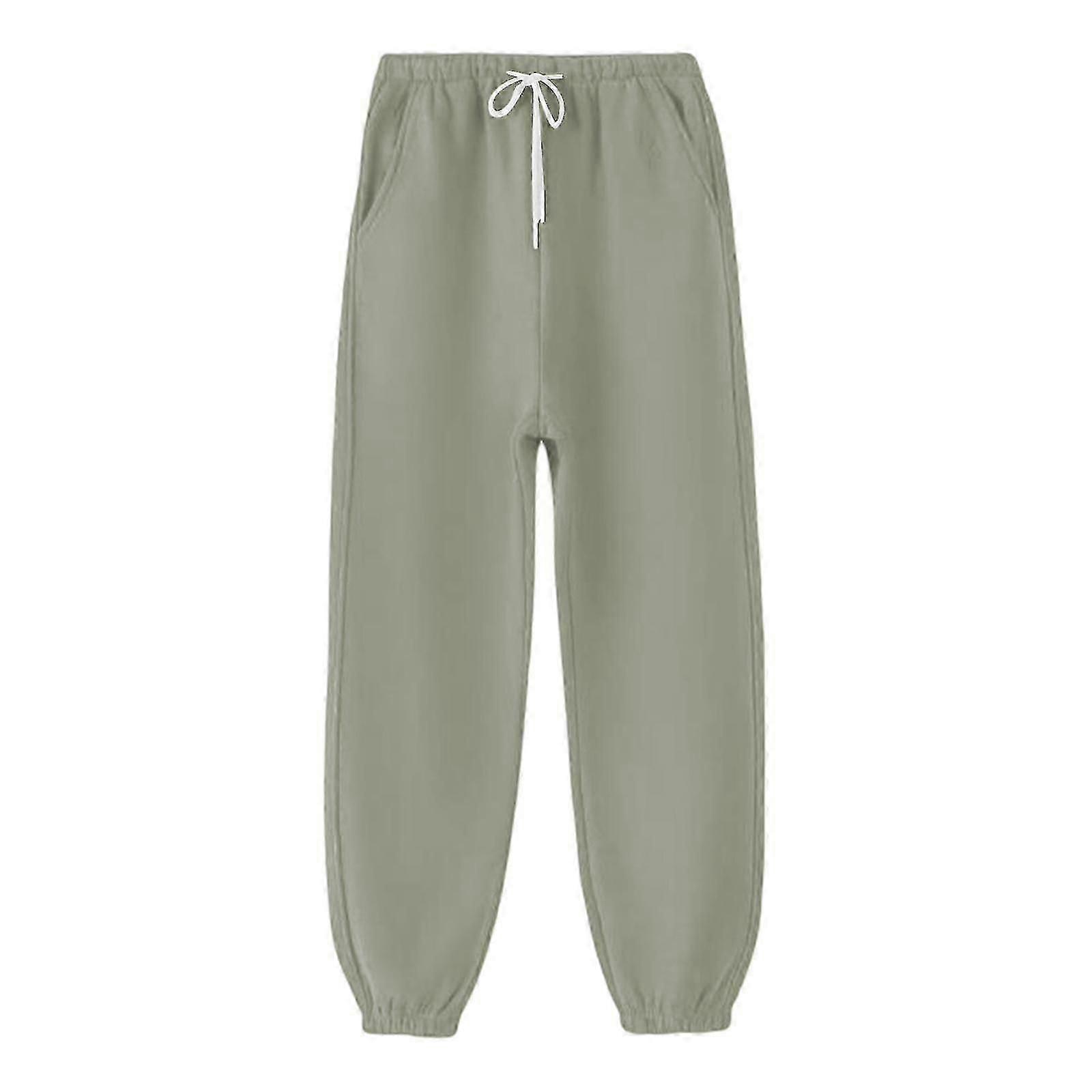 Jogger Pants Plush Lined Sweatpants for Running Fall Spring Medium