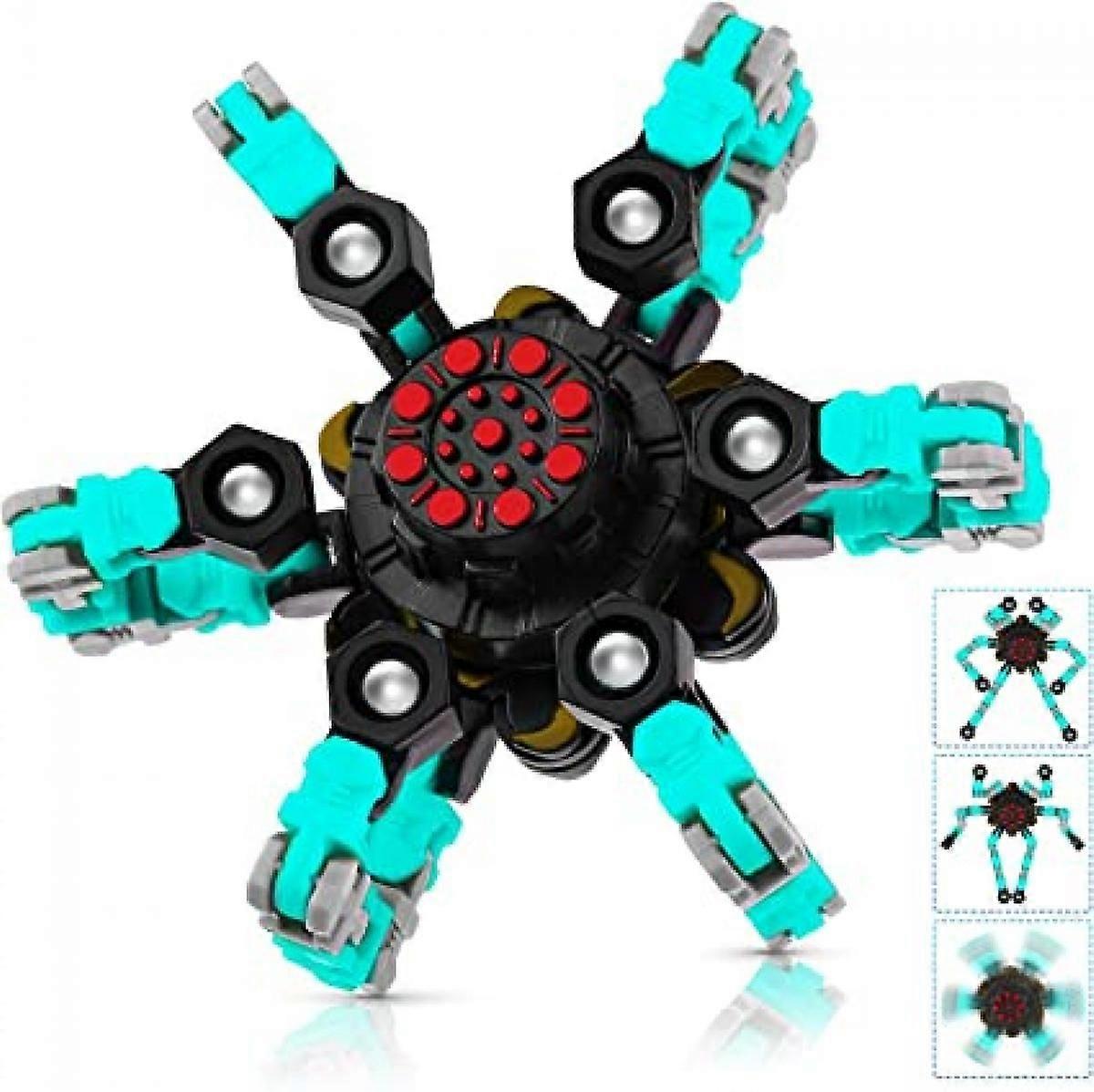 Fingertip Spin Top Toy,Fingertip Gyro Finger Hand Spinner Toy Spinning Top Focus Toy with Transformable Chain Mechanical Spiral Twister Stress Relief 