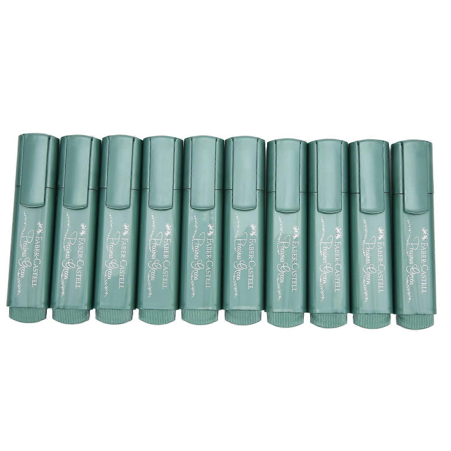 10Pcs Metallic Highlighter Set Odor Free Anti Rolling Design Blue Colored Highlighters for Drawing M