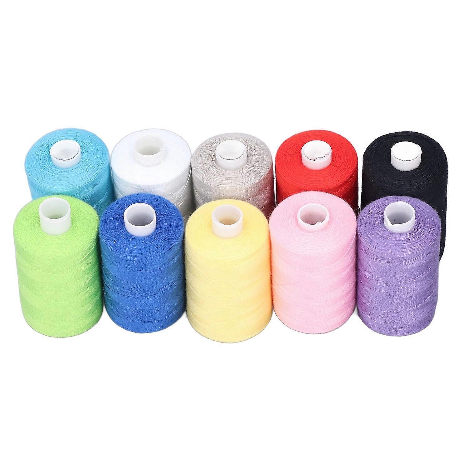 10Pcs νήμα ραψίματος πλούσια φωτεινά χρώματα υψηλής αντοχής εξαιρετικά ανθεκτικό Premium Polyester ευρύ Applicati
