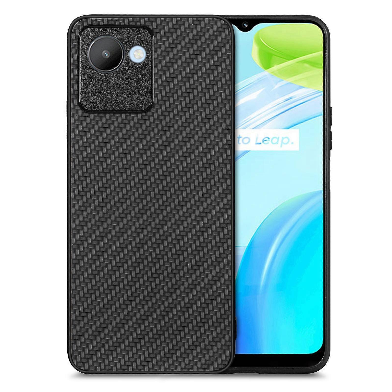 Carbon Fiber Texture Leather Back Cover Phone Case