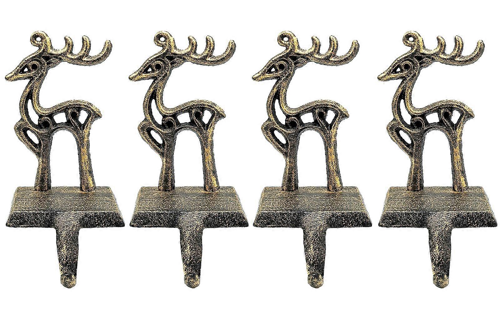 4-piece reindeer Christmas stocking hook