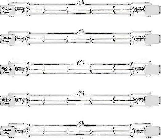 5 Stück R7s Lineare Halogen-Flutlichtlampen, 500 W, doppelendig, 118 mm Länge