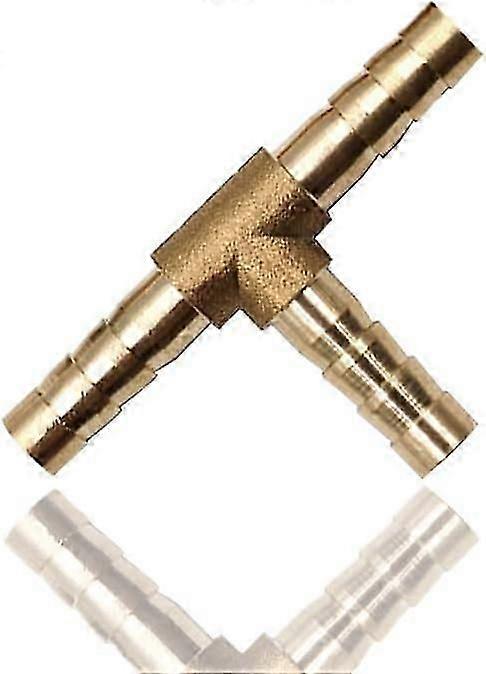 バーブコネクタ 6 mm 3 極ソリッドブラス T ホースバーブジョイナー / コネクタアダプタ、燃料用、空気、水、ガスオイル用