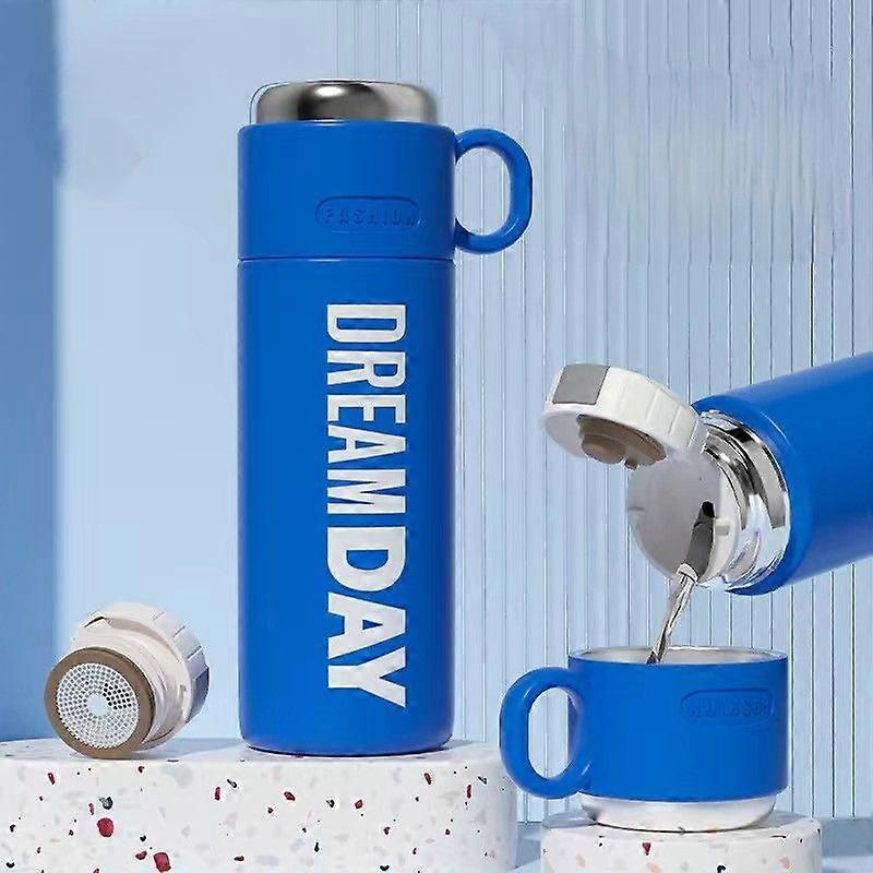 17oz/500ml Insulated Water Bottles,304 Stainless Steel Leakproof Thermos BPA Free-Blue