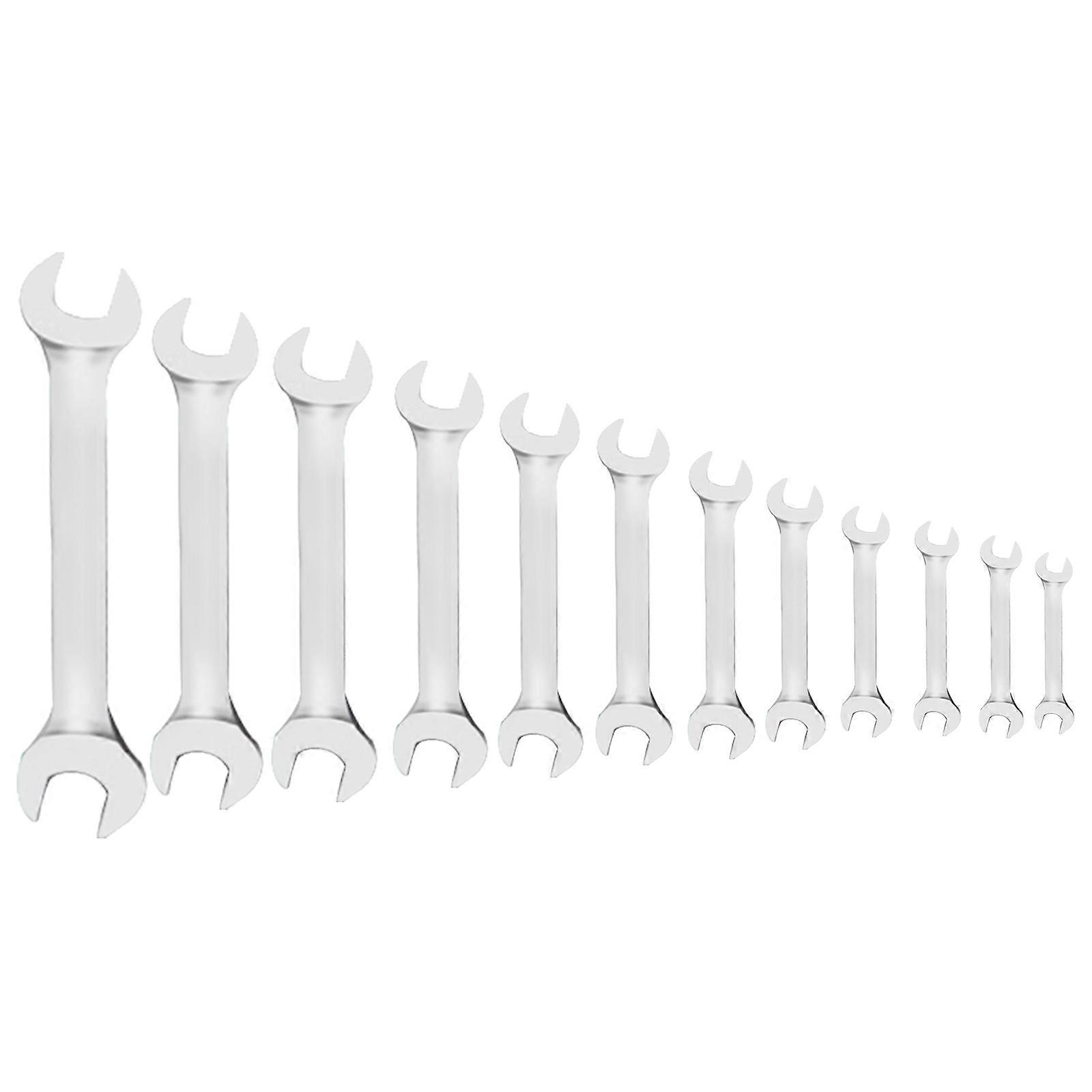 Double Ended Wrench Steel Flat Wrench Open End Wrench Thin Spanners Tool for Limited Area, Repairs, Home Use Tool