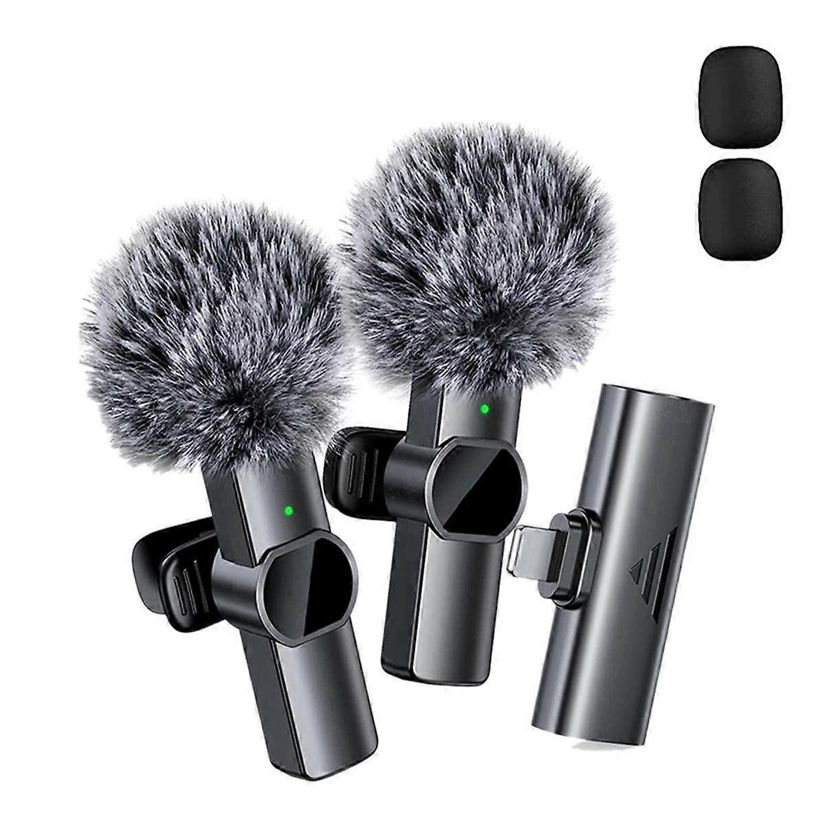 K3Pro Wireless Collar Microphone One to Two Mini Recording Noise Reduction Microphone Interface