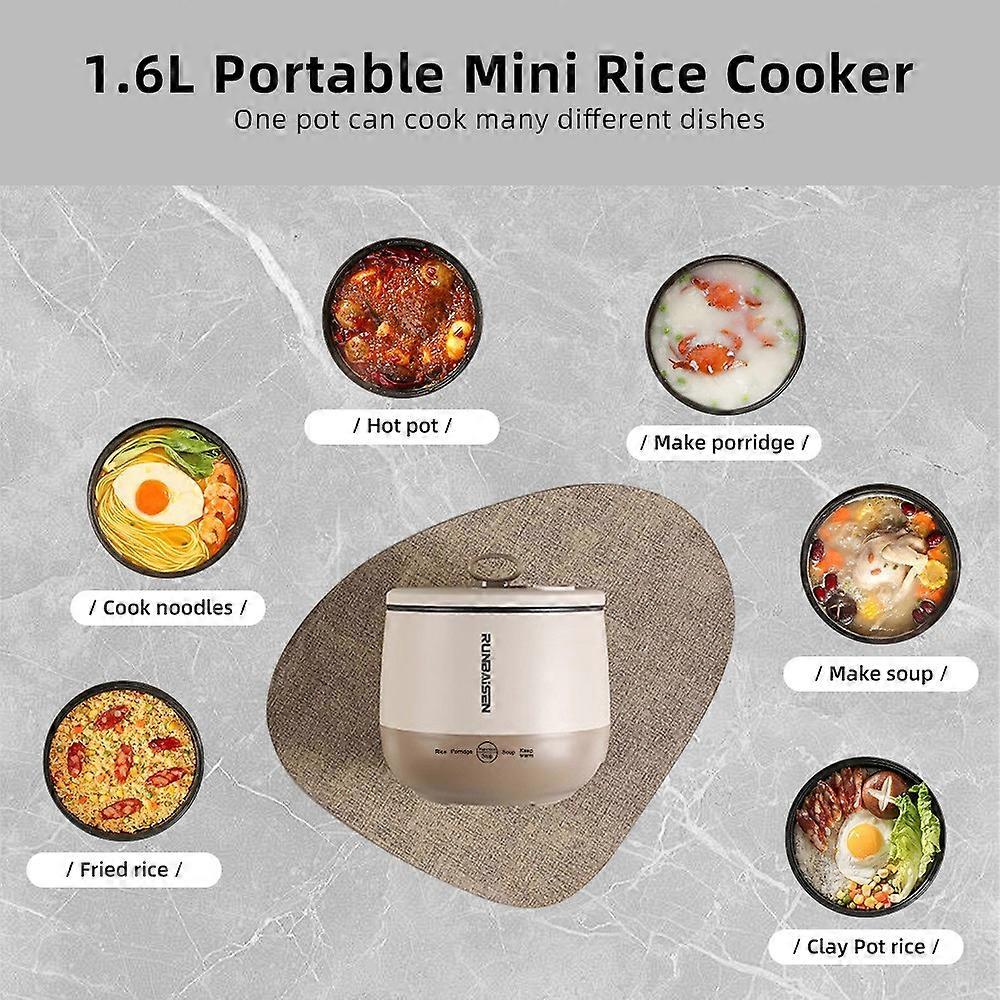 Aoresac Mini Rice Cooker with Keep Warm & Appointment Function/Non-Stick/Portable/for Soups/Stews/Gr
