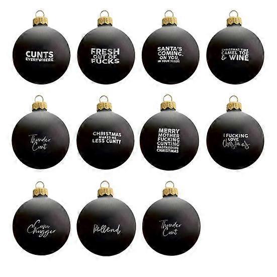 12 Pcs Christmas Balls Shatterproof Funny Christmas Tree Hanging Ornament Hilarious Holiday Hanging Ball Baubles Gift for Christmas Party