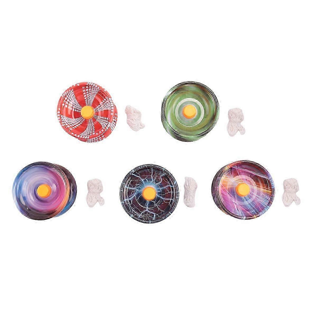 5Pcs Alloy Responsive Yoyo Balls Colorful Responsive Ball Metall Beginner String Trick Ball für Anfänger, Erwachsene Spieler js