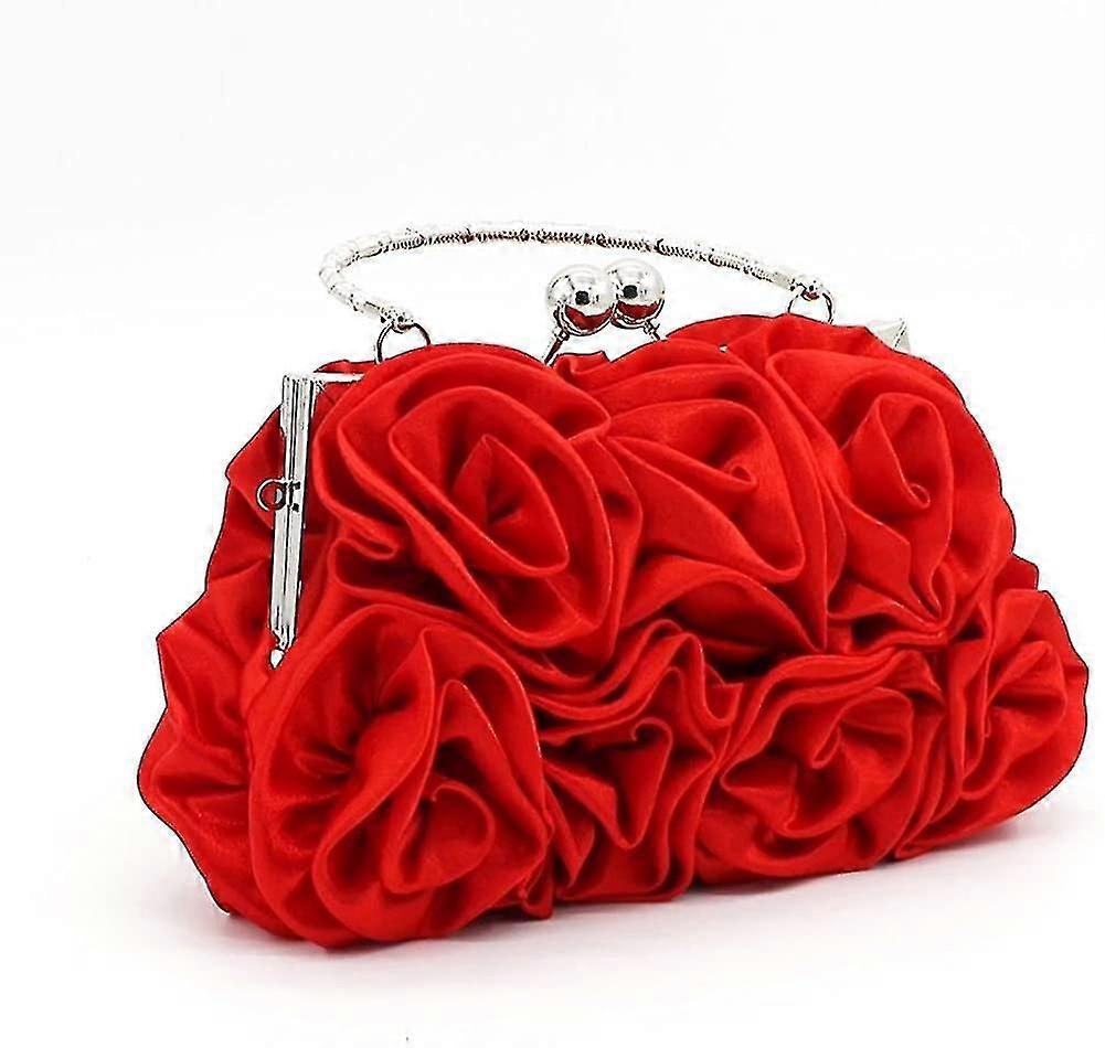 Ladies Flower Satin Evening Handbag Ny