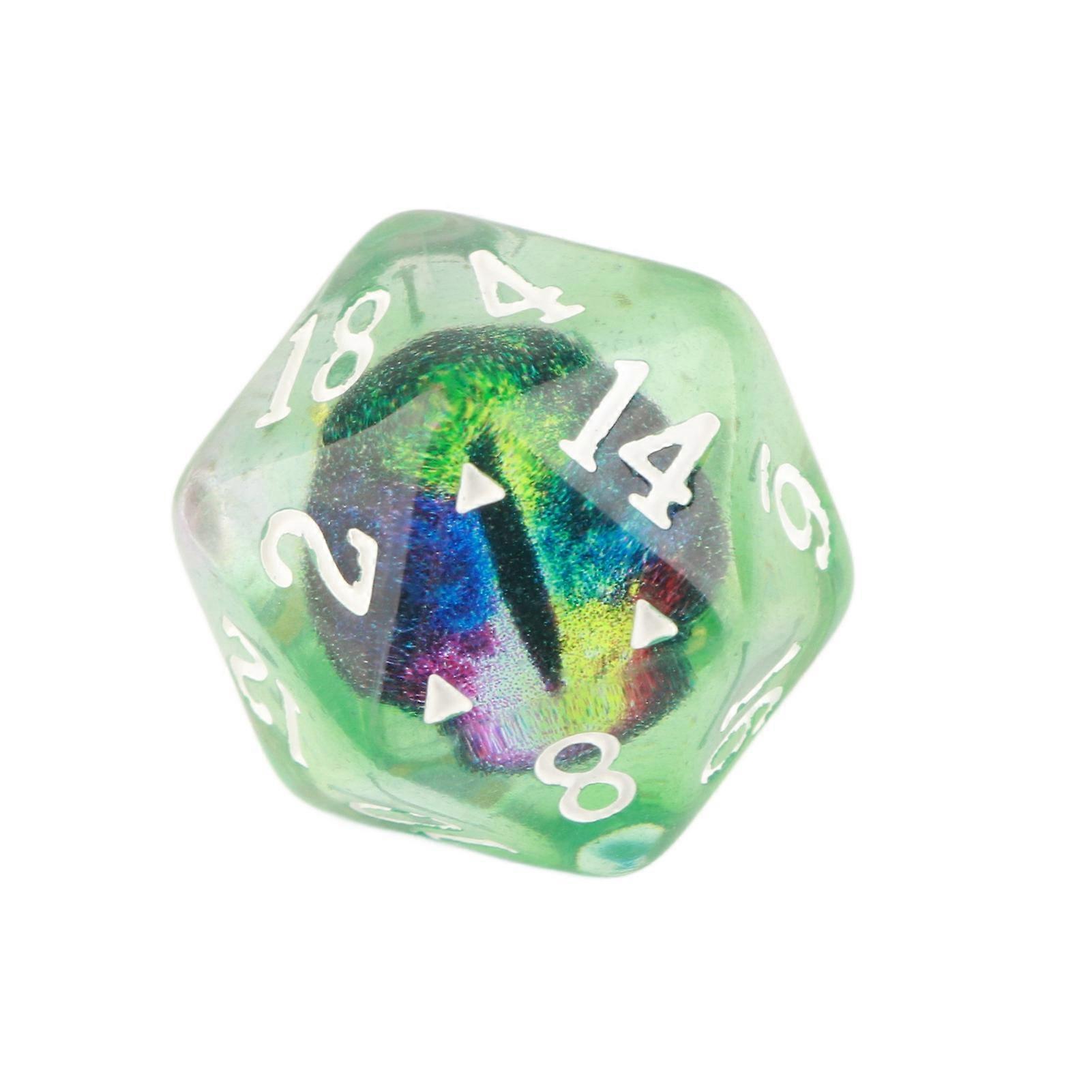 Resin Lifelike Dragon Eye Dice Set Crystal Dice for Various Board Games
