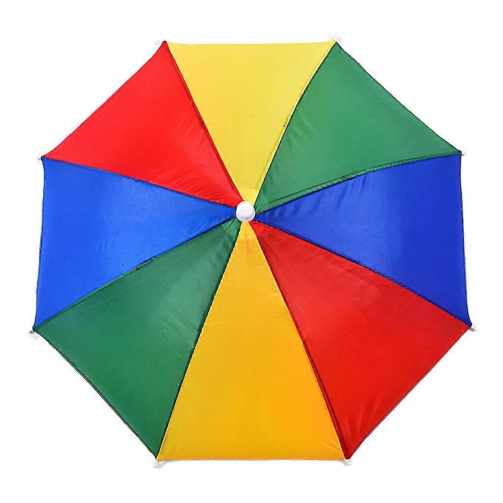 Children Hats with Multiple Color Options Umbrella Equipped Caps for Kids Caps with Colorful Rainbow Strips watermelon