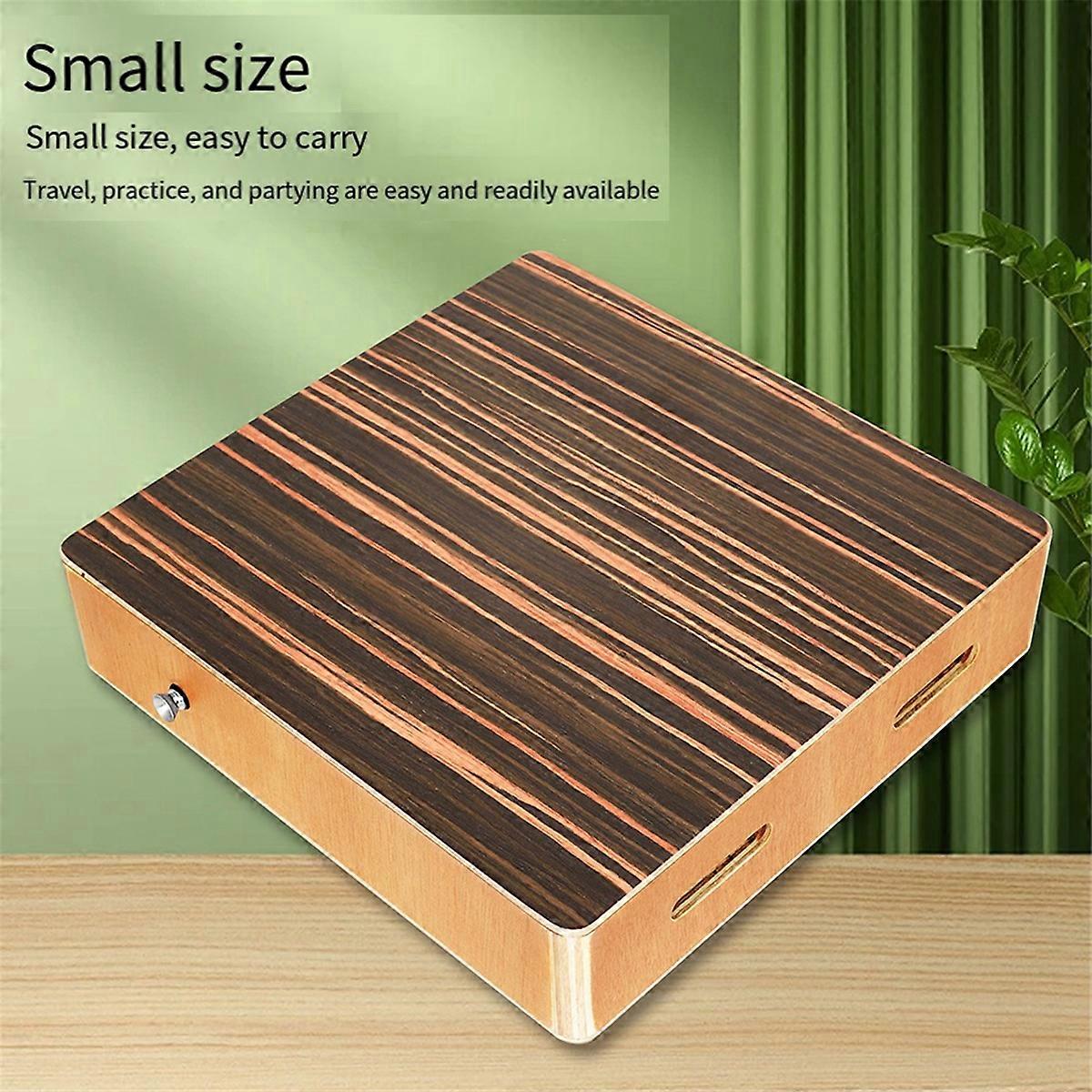 Podróżny bęben cajon, przenośny regulowany ton gruby drewniany cajon