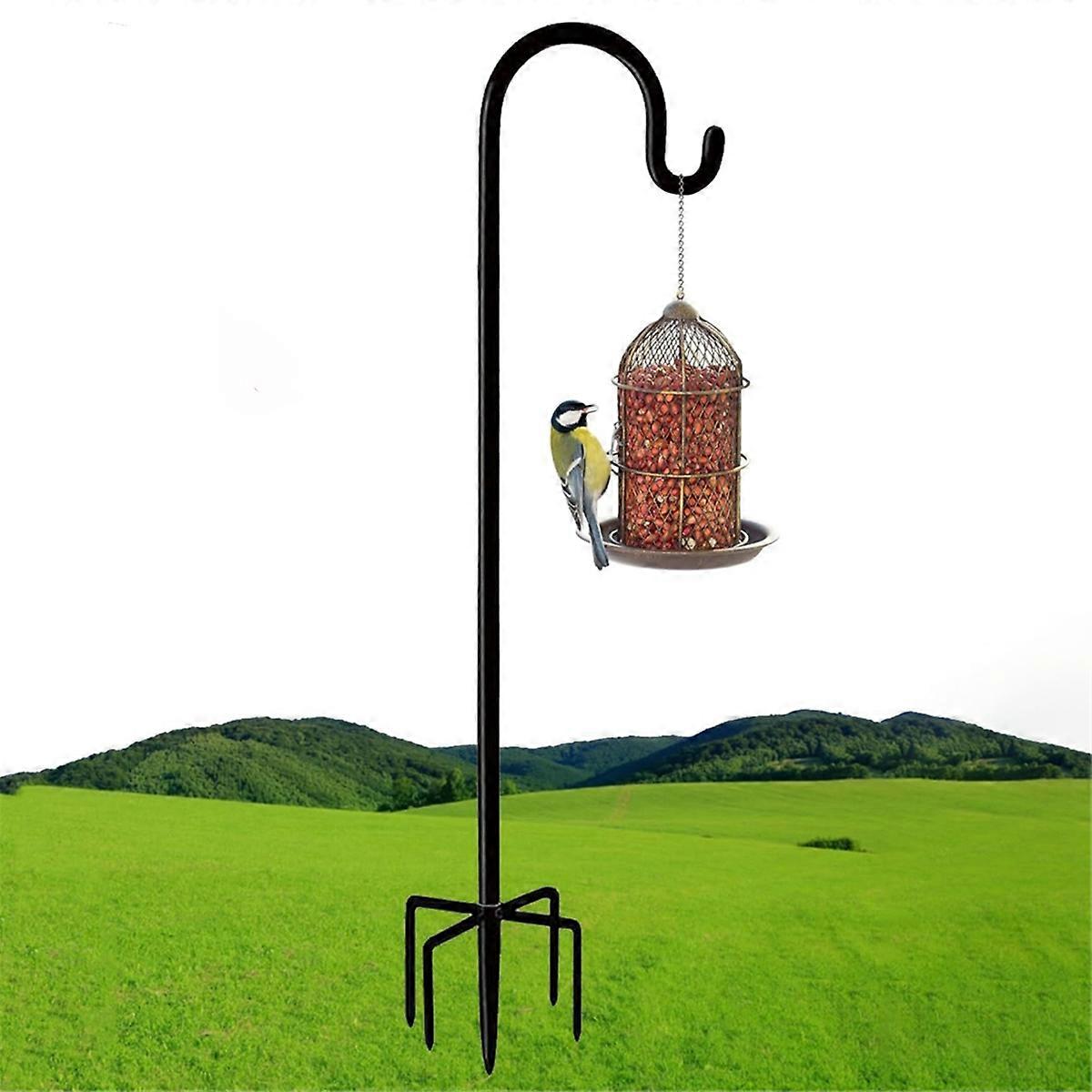 Outdoor Shepherd Hook, Bird Feeder Pole Holder