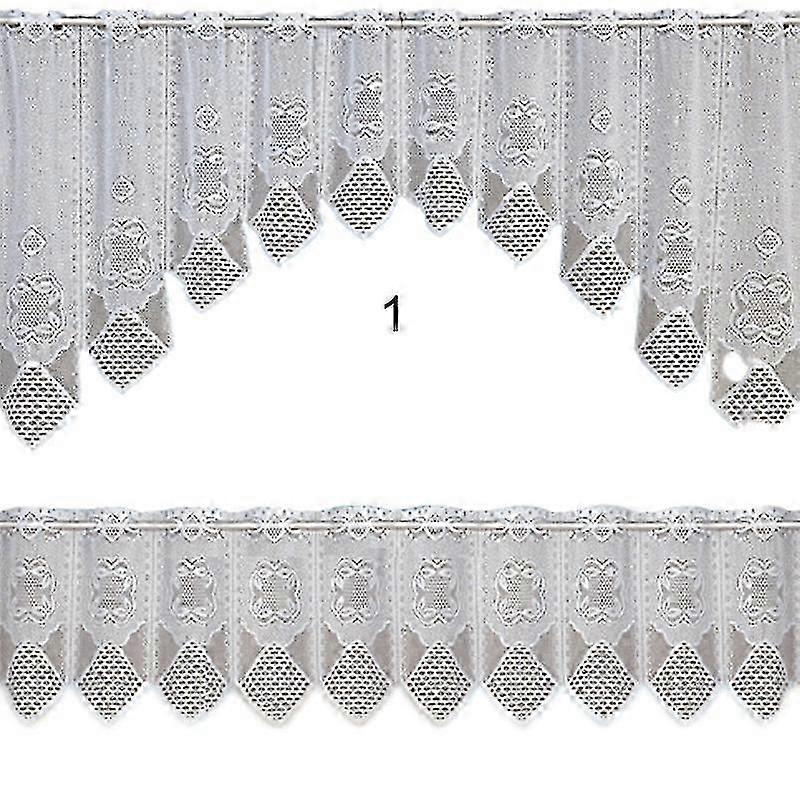 2db / készlet Csipkefüggöny áttetsző csipke design vintage stílus 2 tier cafe függöny készlet otthon