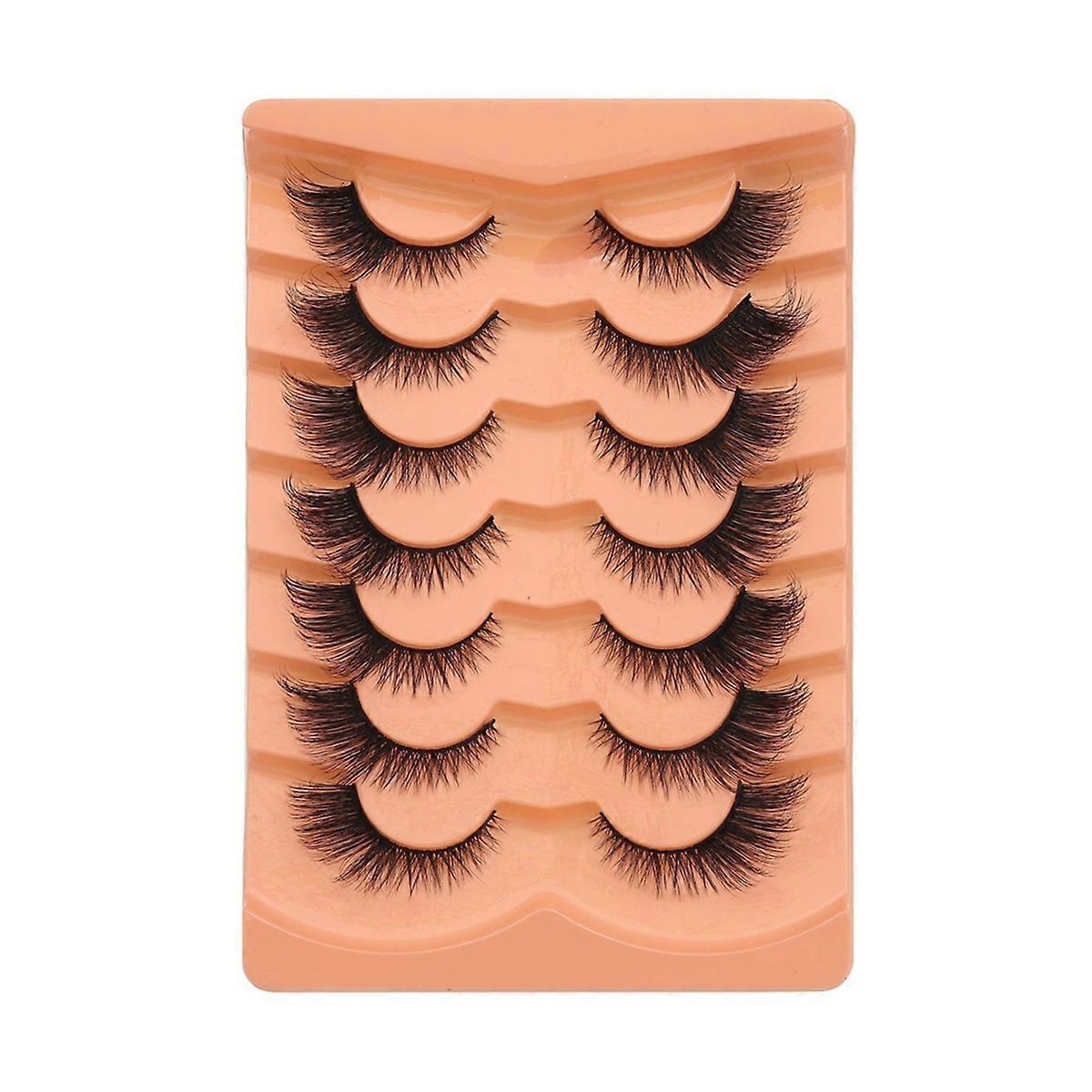 3DMAO-01 7 pairs Eyelashes Invisible Band Fairy Lashes Extension