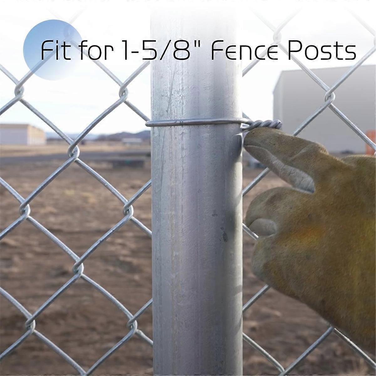 100 Pcs Gauge Galvanized Steel Fence Ties Fit for Fence Posts, A