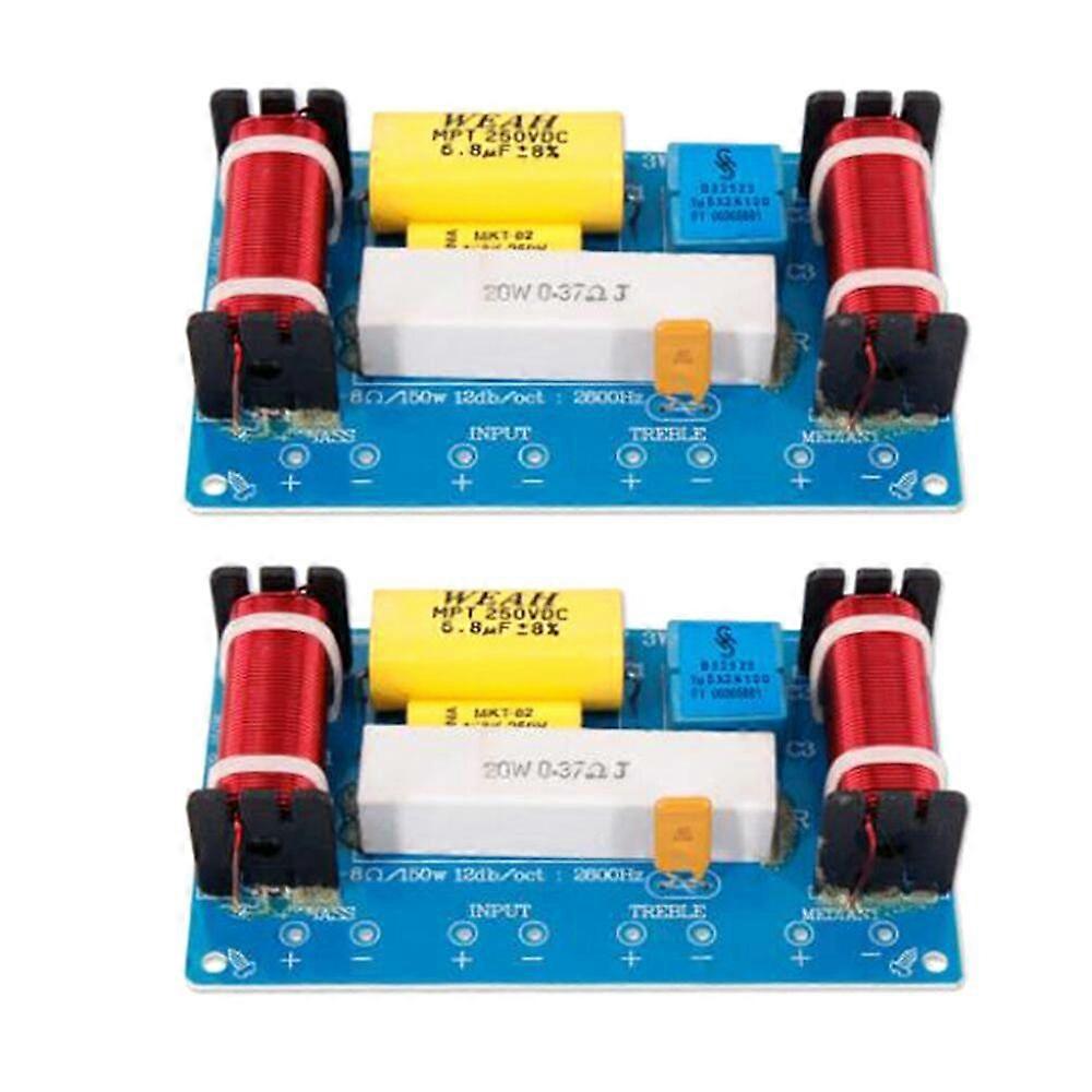 2Pcs 120W 12V Universal Car Auto Speaker 3 Way Audio Frequency Divider Loudspeaker 3 Unit Crossover