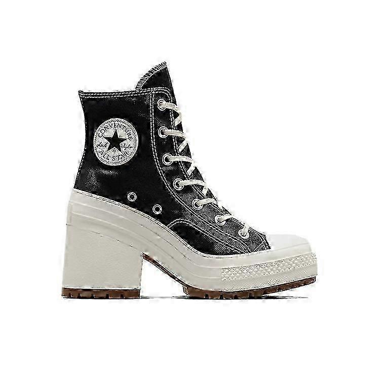 Kvinners lerret høyhælte sko, mote joggesko fritidssko for turgåing