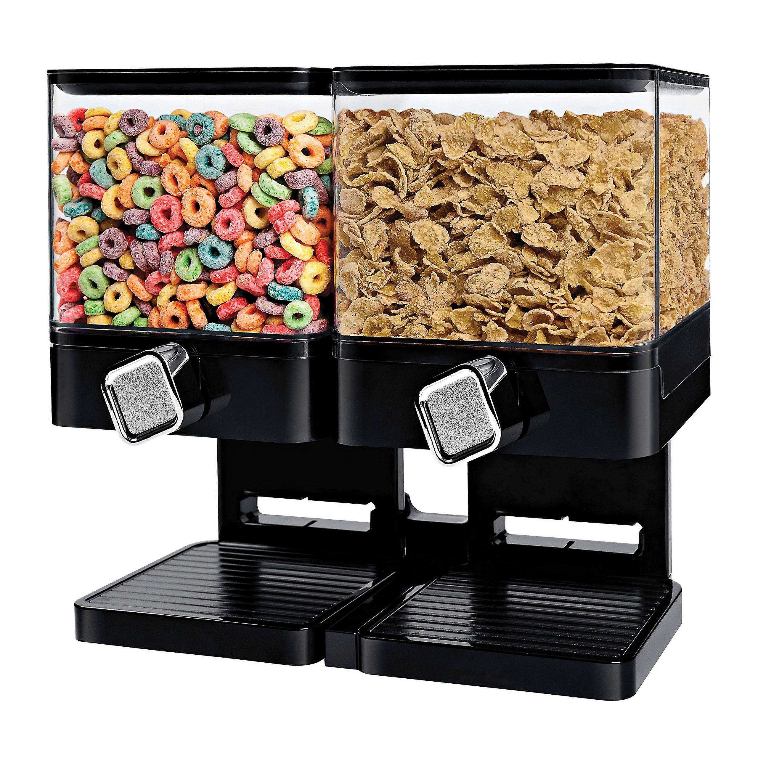 Compact Dry Food Distributor, Double Control, Black/Chrome