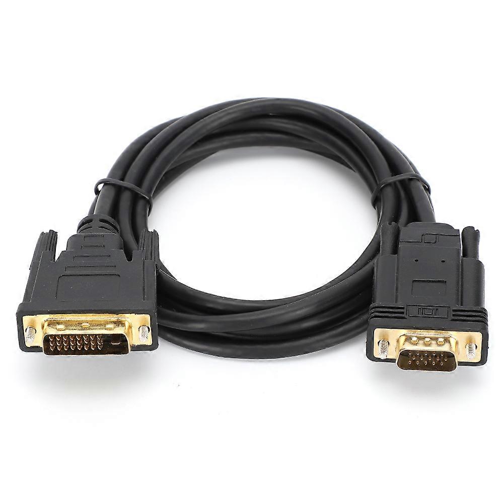 HD Video Cable Computer Accessory Adapter Cord 1080P DVI to VGA Male 2‑Meter for Windows95
