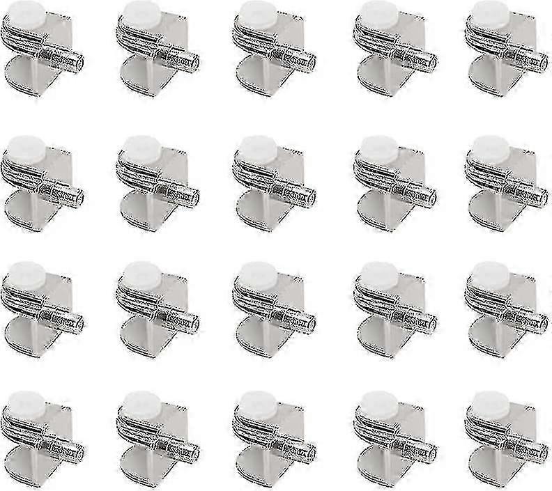 Paquet de 20 supports de pince en verre réglables pour étagères et tables robustes