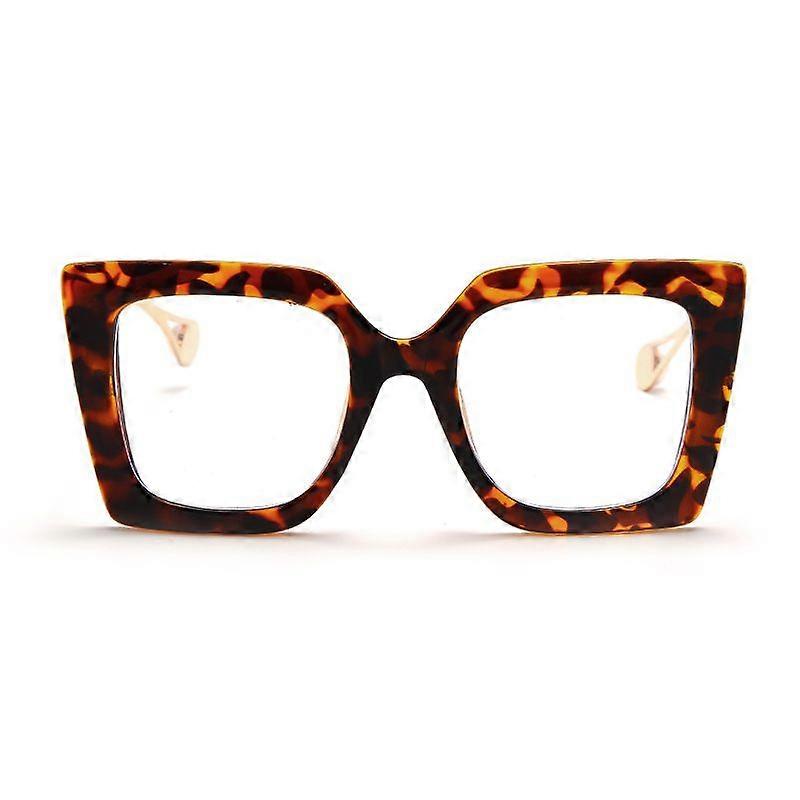JASPEER Oversized Cat Eye Glasögon Kvinnor Square Clear Lens Glasögon Solglasögon Optiska ramar Glasögon Dekoration Tillbehör