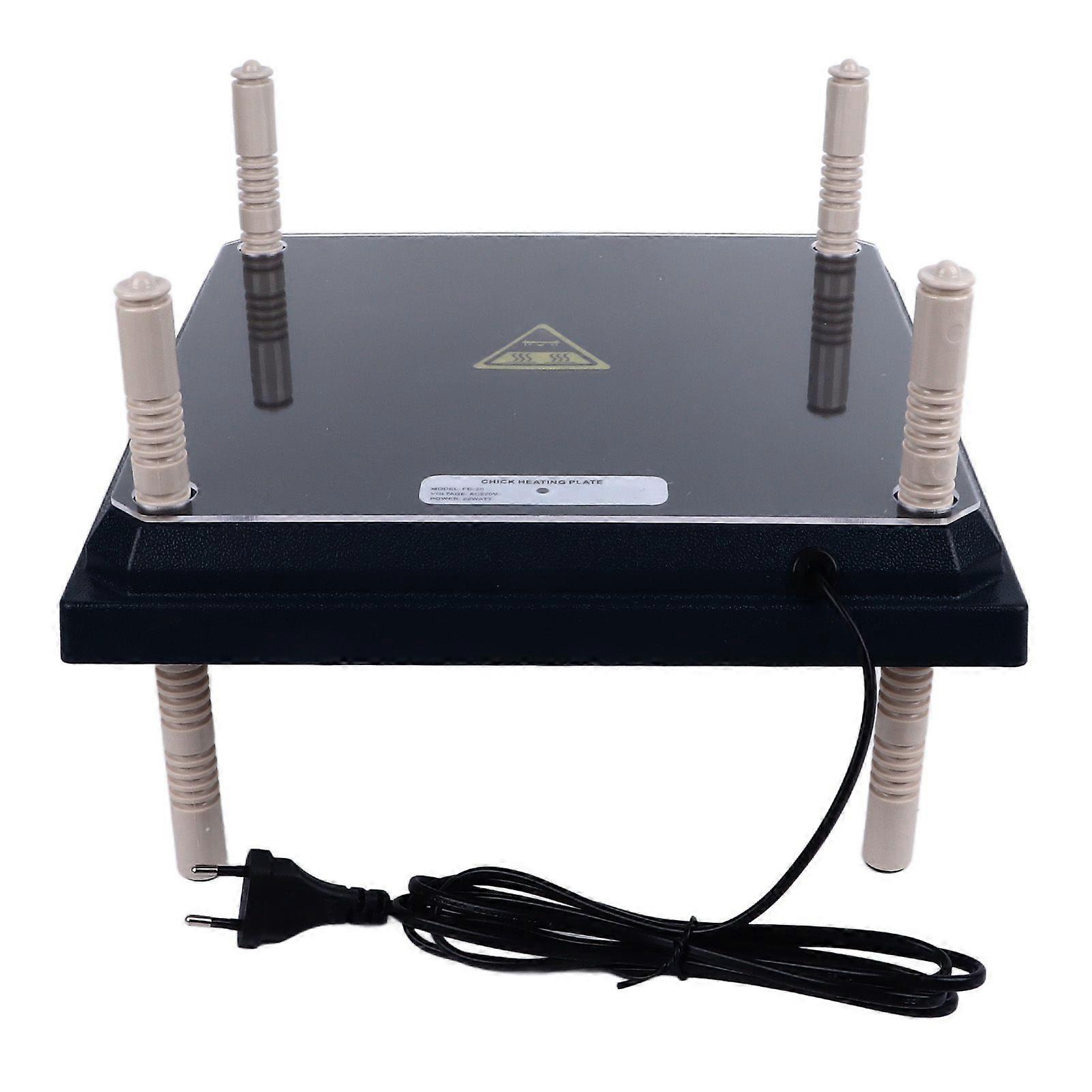 Brooder Heater for Chicks Poultry Coop Chicken Warmer with Dust Guard Adjustable Height Angle Brooder Plate for Keeping Chicks Warm Cozy Black EU Plug