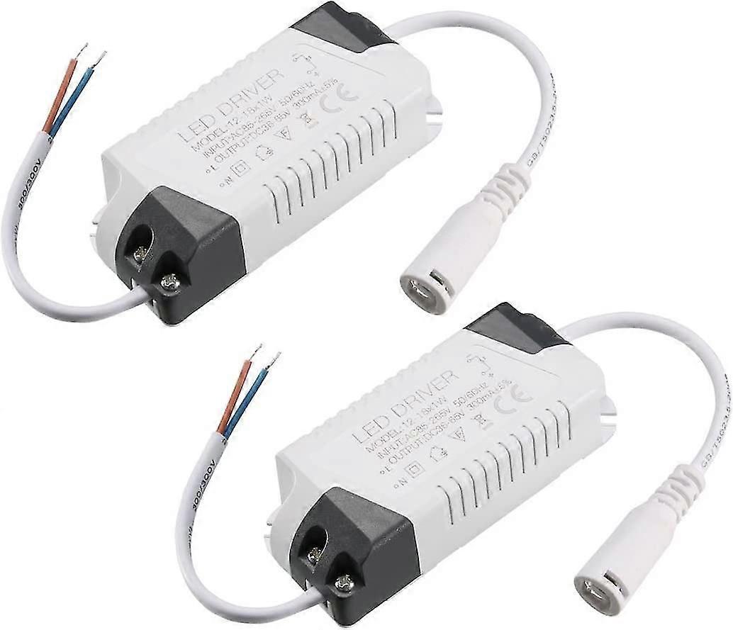 Led Driver 12-18w Constant Current 300ma High Power Ac 85-265v Output 36-65v Dc Connector External Power Supply Led Ceiling Lamp Transformer 2pcs