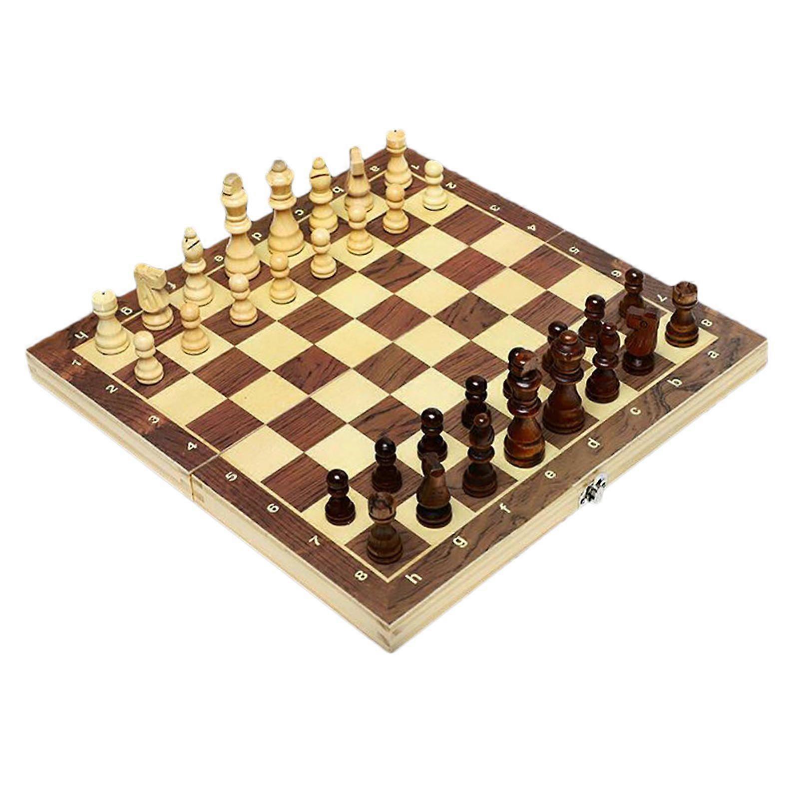 Folding Chess Pieces Board Magnetic Wooden Folding Chess Set Board Game Chess Set Wood Board Game Handmade Antique Style Chess