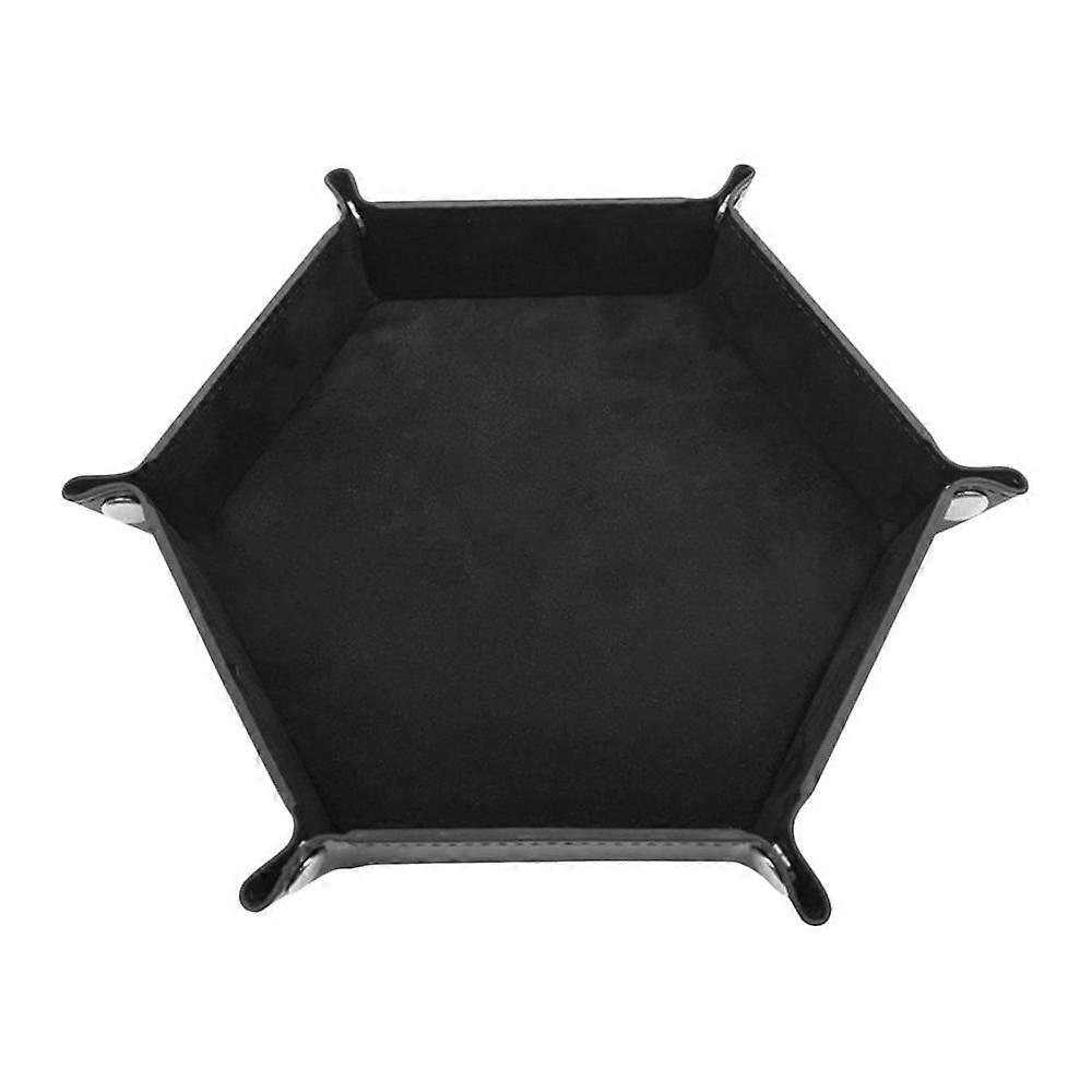Dice Holder Tray Hexagon Dice Rolling Mat And Storage Box Portable Dice Holder And Board Game Storage Bowls Dice Tray And