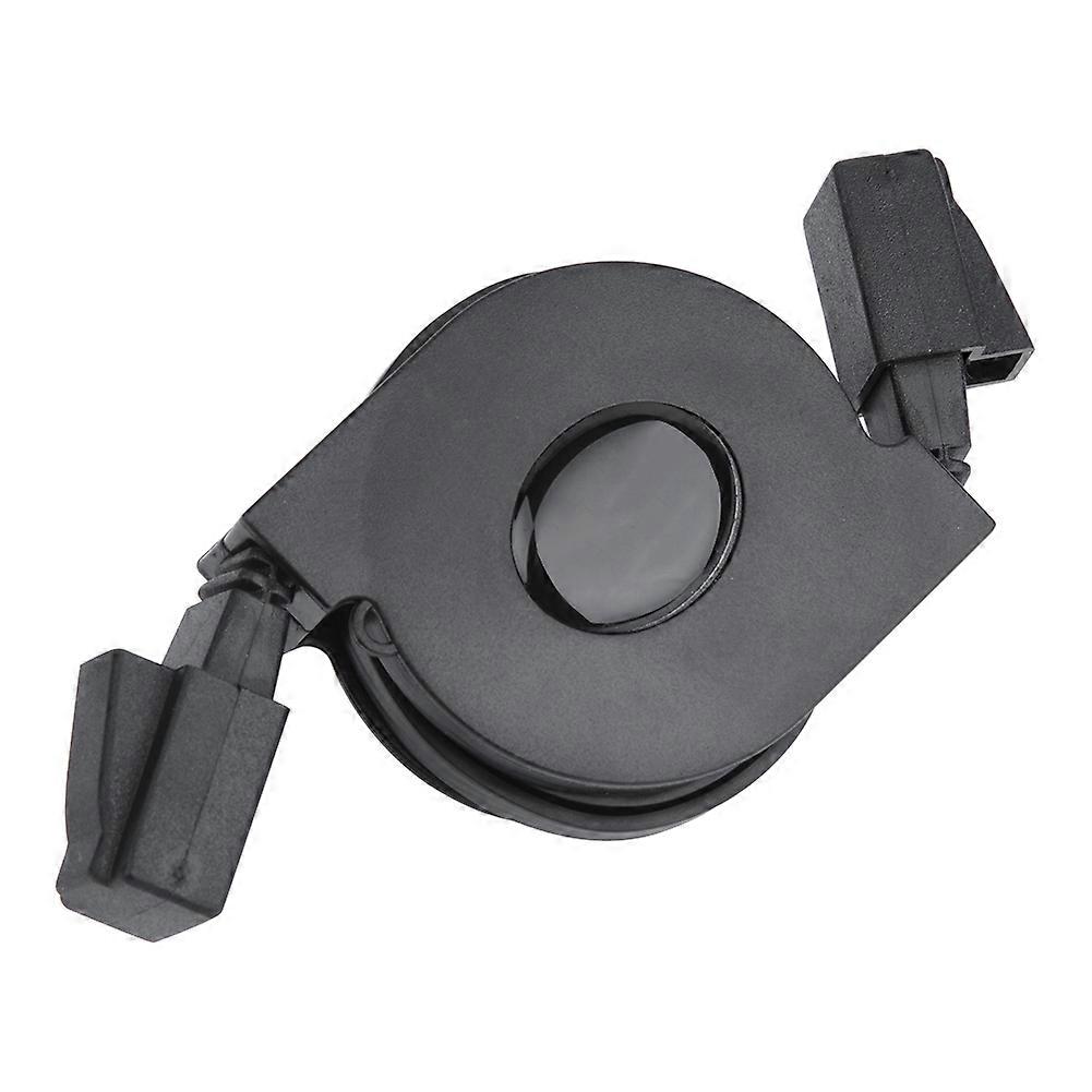 1pc New Adjustable Retractable CAT6 RJ45 Lan Network Cable Cord Black (2m)