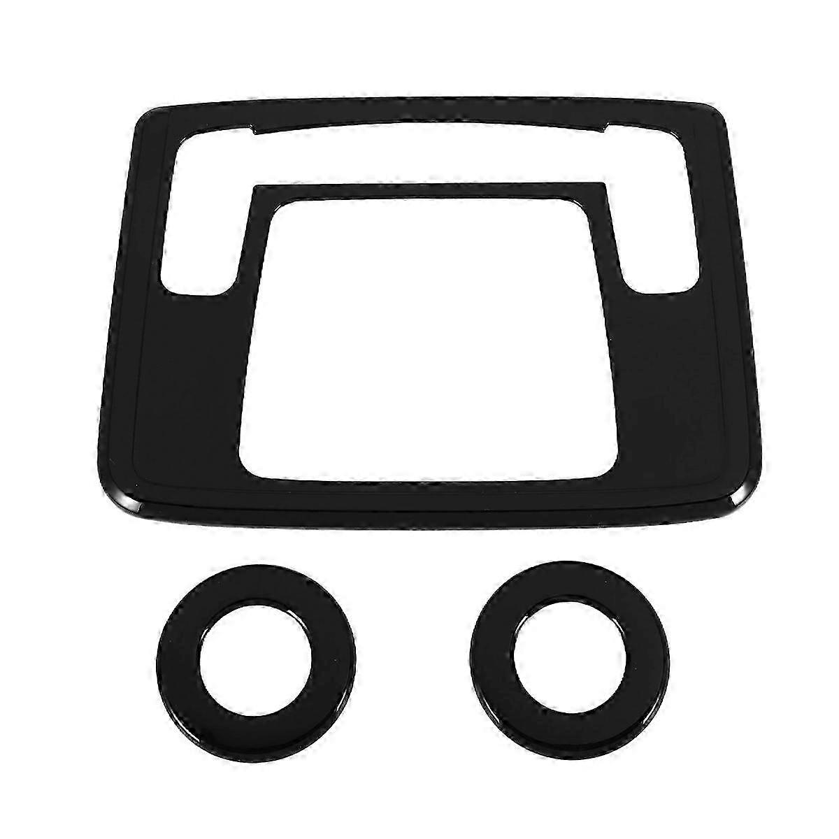 Glossy Black Interior Front Rear Reading Light Lamp Cover Trim