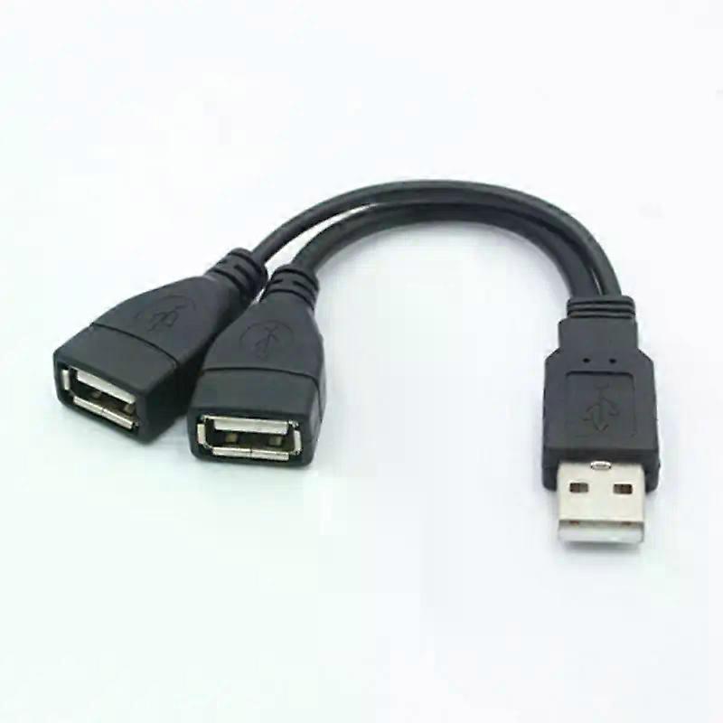 2.0 A 1 male to 2 Dual USB Female Data Hub Power Adapter Y Splitter USB Charging Power Cable Cord Extension Cable