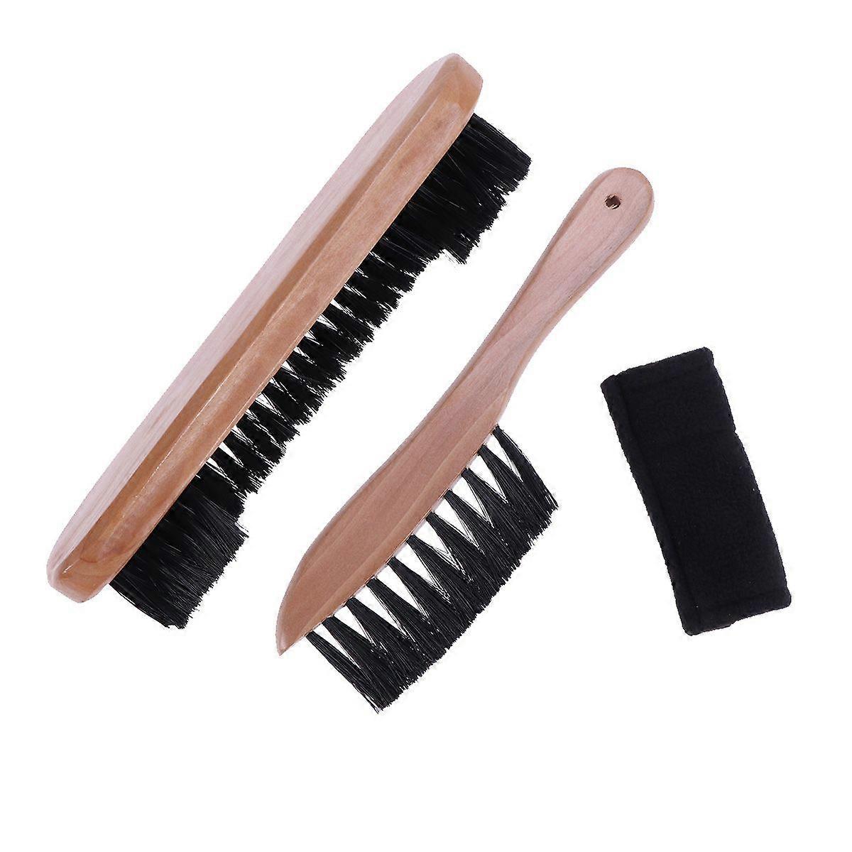 Billiard Table and Rail Brush 9" Brush/ Rail Brush Wood Pool Table Cleanning Tool Billiard Accessories with Billiard Cues Cleaning Cloth for Snooker a