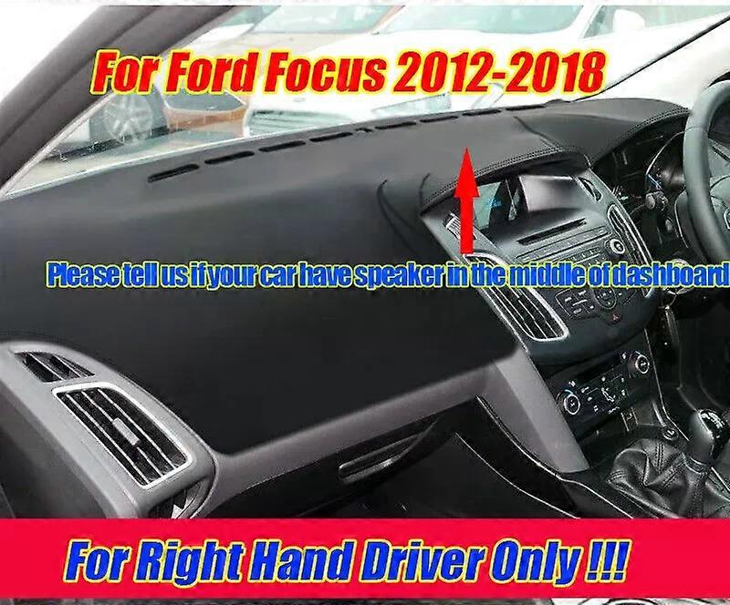 RHD Leather Dashboard Cover Dash Protector Pad Mat For Ford Focus 2012-2018